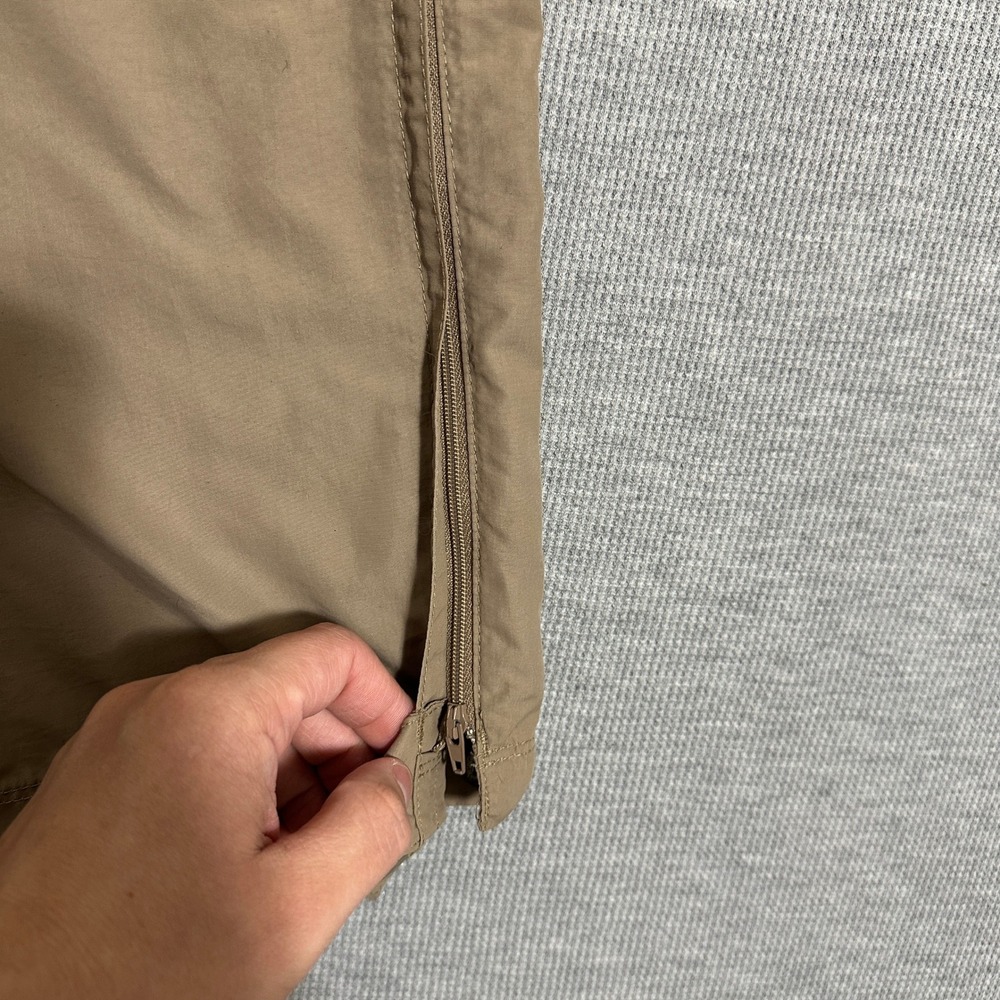 REI Convertible Hiking Cargo Pants Khaki Tan Zip Off Shorts Womens Size 32x33.5 - Picture 14 of 16